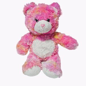 Build A Bear Pink Heart Teddy 15 in Plush Stuffed Animal Toy BAB Valentines Day